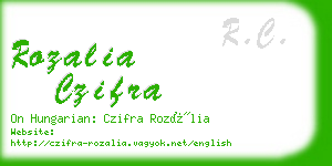 rozalia czifra business card